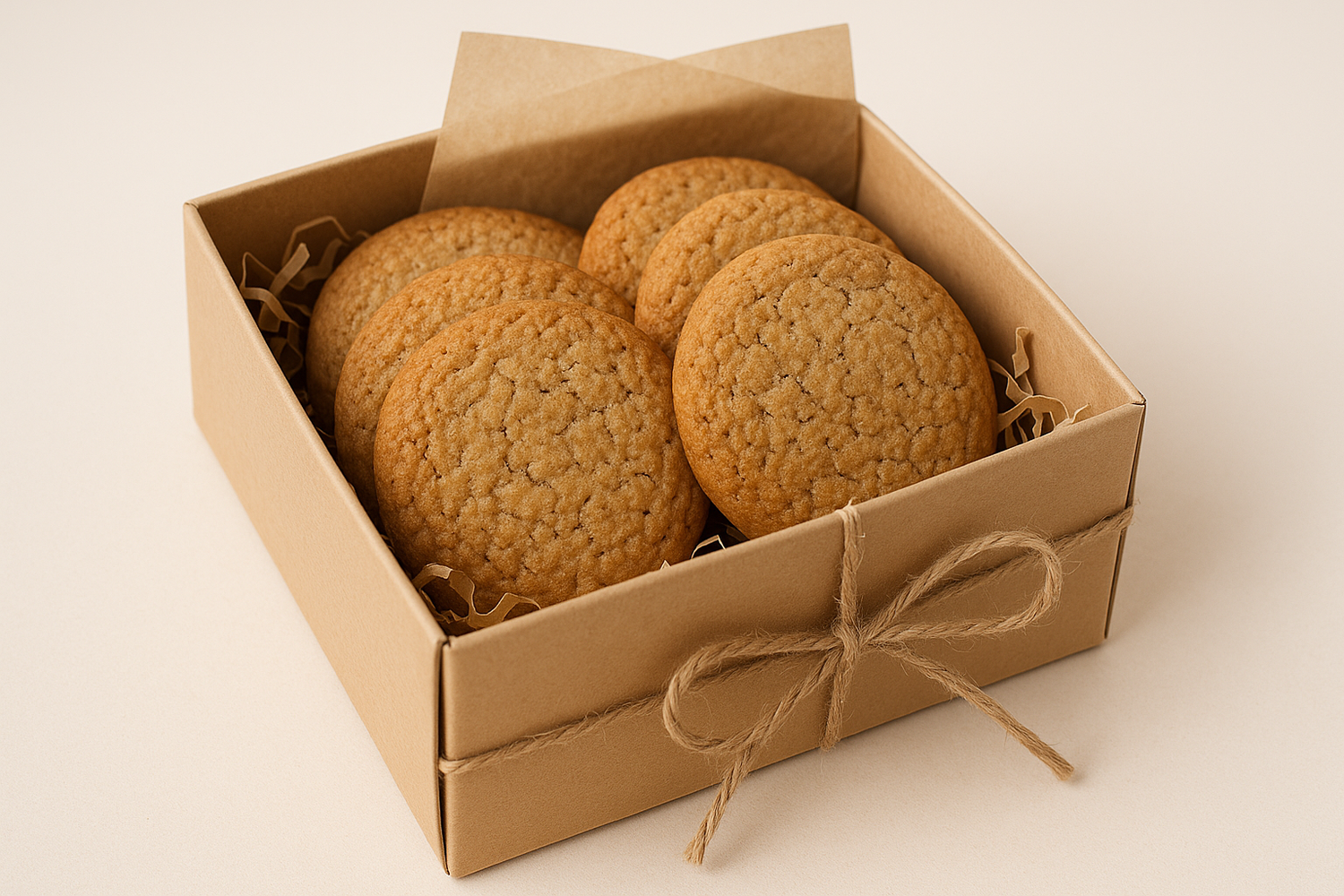 Organic cookies in eco-friendly packaging